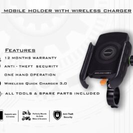 SUPER GRIP MOBILE HOLDER WITH WIRELESS CHARGING PLUS C TYPE PORT