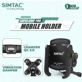 SUPER GRIP PRO MOBILE HOLDER WITH CHARGER WITH DAMPER