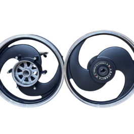 BIG S BLACK ALLOY WHEELS FOR REBORN SINGLE DISC / BATTALION