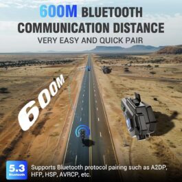 EDYELL C8PRO BLUETOOTH INTERCOM WITH TORCH LIGHT