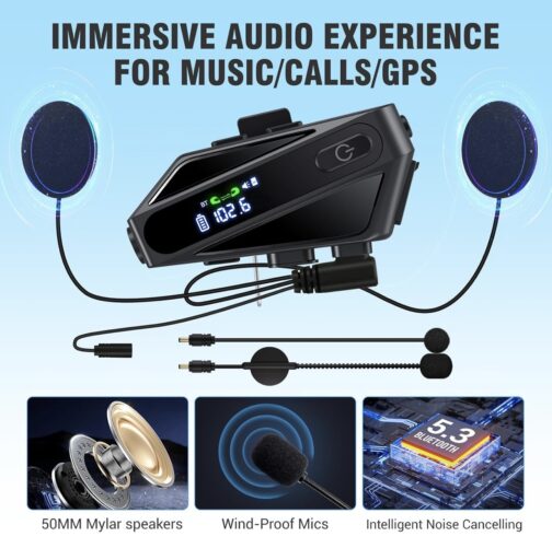EDYELL C6 BLUETOOTH INTERCOM WITH TORCH LIGHT AND FM - laxmiautocare.com