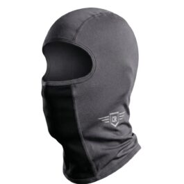 Screenshot - laxmiautocare.com Grey balaclava with a large face opening and a small logo on the side.